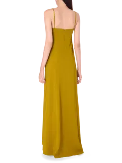 فستان قابل للتمدد بدون حمالات من قماش الكريب كادي