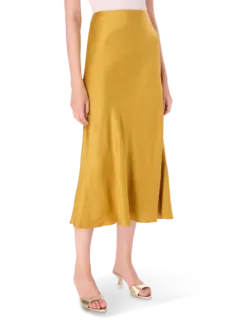 تنورة ساتان متوسطة الطول إنفرز