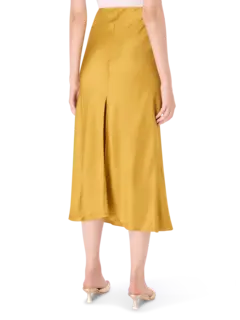 تنورة ساتان متوسطة الطول إنفرز