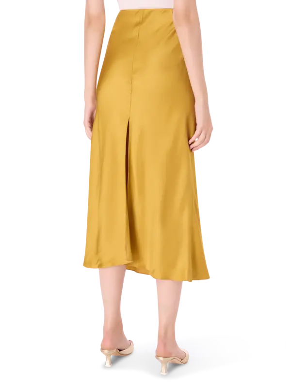 تنورة ساتان متوسطة الطول إنفرز