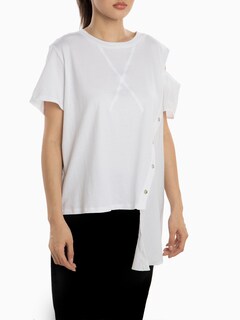 White Asymmetric T-Shirt