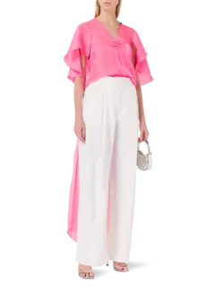 بلوزة بأكمام كاب بلون قزحي