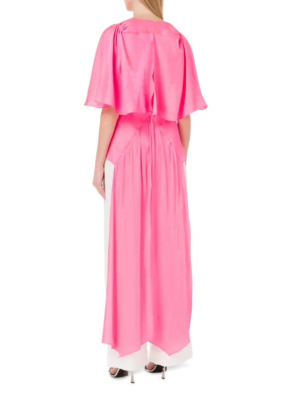 بلوزة بأكمام كاب بلون قزحي