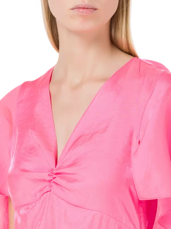 بلوزة بأكمام كاب بلون قزحي