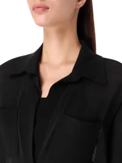 فستان طويل محبوك بتصميم ألواح