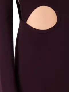 فستان طويل من قماش الجيرسي بتصميم مفتوح