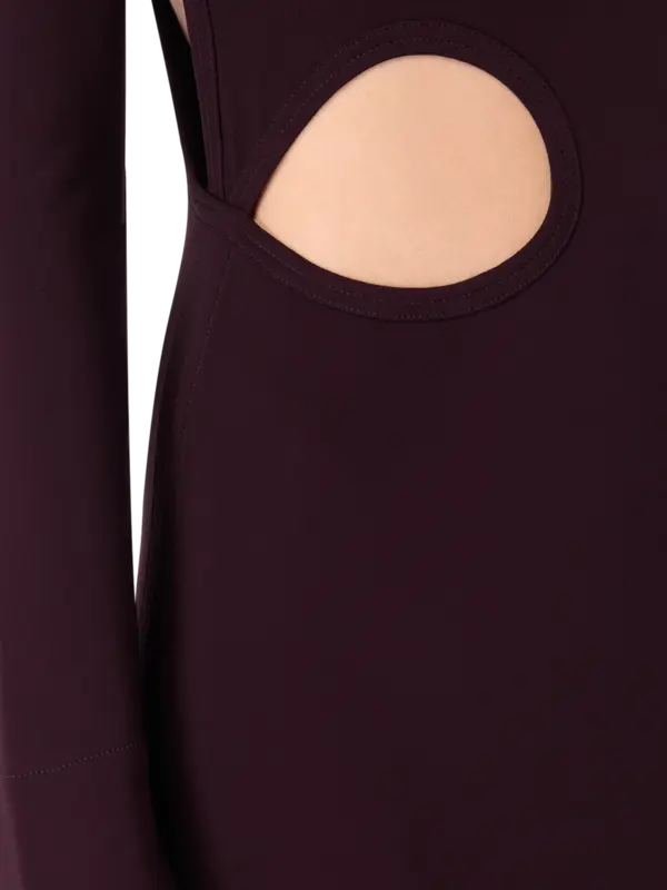 فستان طويل من قماش الجيرسي بتصميم مفتوح