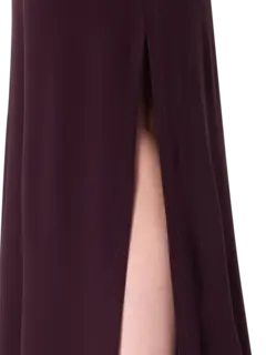 فستان طويل من قماش الجيرسي بتصميم مفتوح