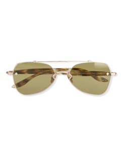 Gold Smoky Aviator Sunglasses