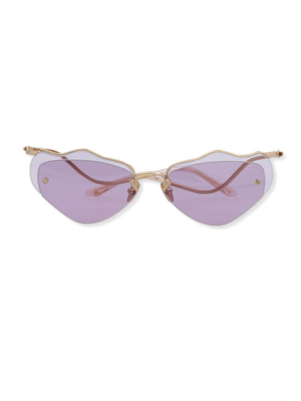 Lavender Curved Cat Eye Sunglasses