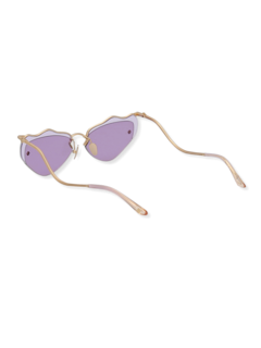 Lavender Curved Cat Eye Sunglasses
