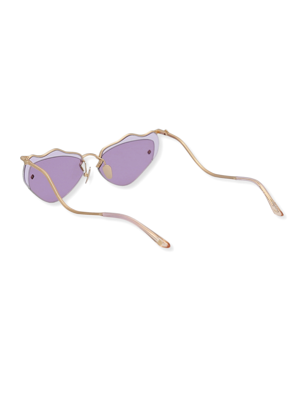 Lavender Curved Cat Eye Sunglasses