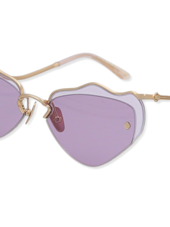 Lavender Curved Cat Eye Sunglasses