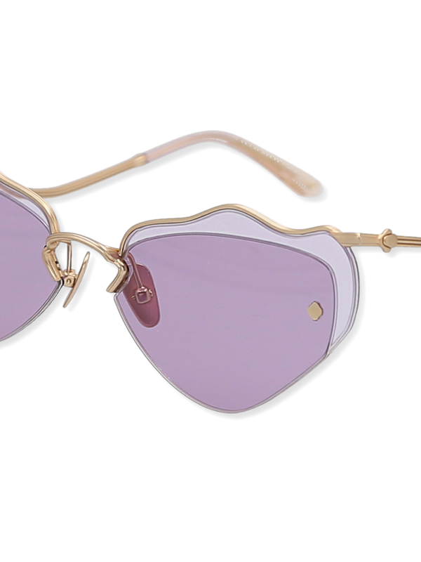 Lavender Curved Cat Eye Sunglasses