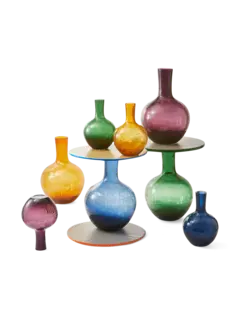 Cracked Glass Ball Body Vase