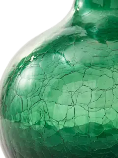 Cracked Glass Ball Body Vase