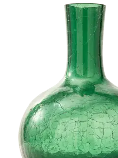 Cracked Glass Ball Body Vase