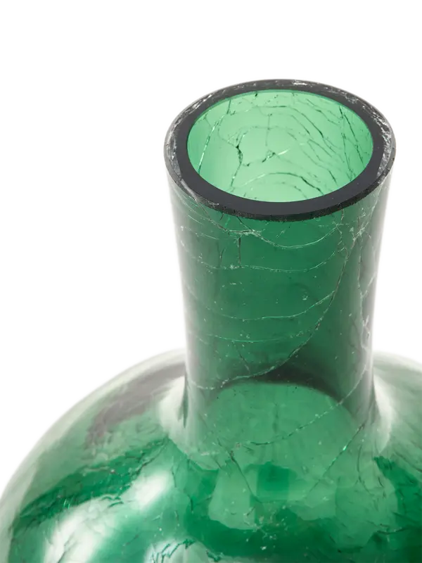 Cracked Glass Ball Body Vase