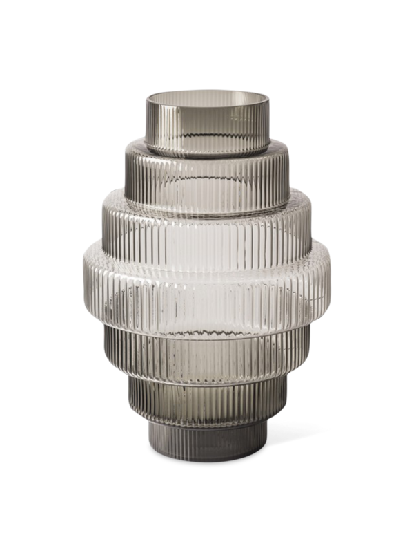 مزهرية ستيبس كبيرة بلون رمادي