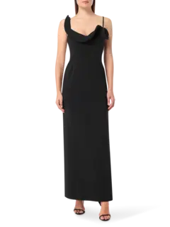 فستان روزيت طويل بتصميم منحوت