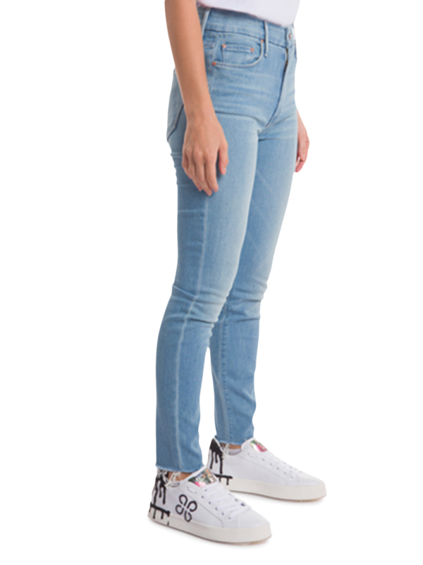The Looker Ankle Fray Jeans in Light Blue