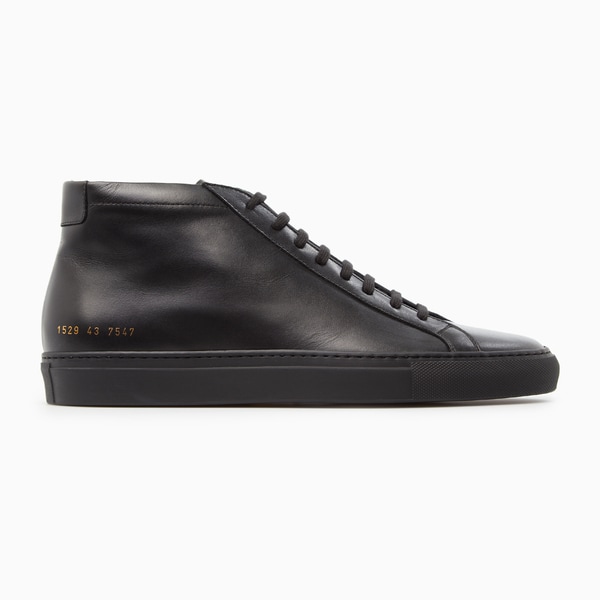 Black Achilles Mid Top Sneaker