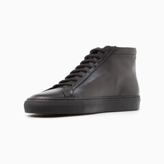 Black Achilles Mid Top Sneaker
