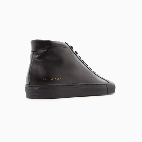 Black Achilles Mid Top Sneaker