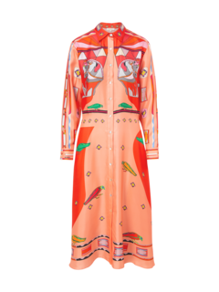 Silk Long Zeugma Dress