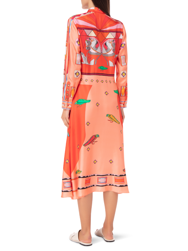 Silk Long Zeugma Dress