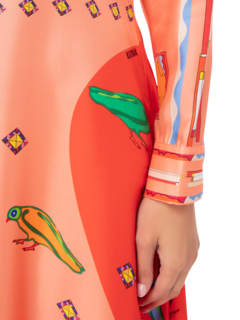 Silk Long Zeugma Dress