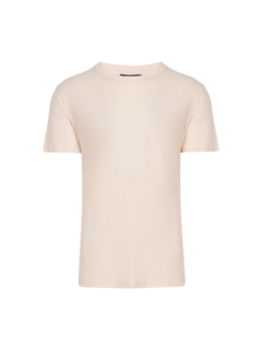 Linen Blend T-Shirt Regular S/S Block Crew