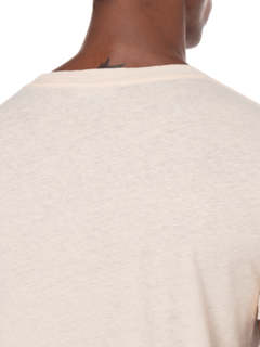 Linen Blend T-Shirt Regular S/S Block Crew