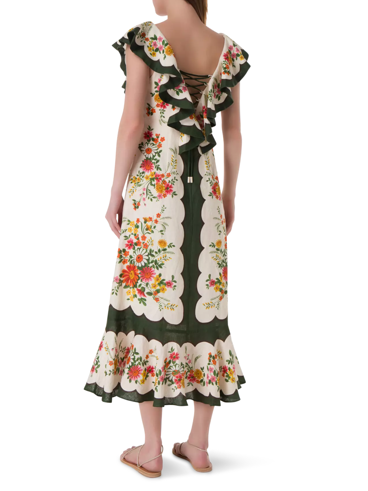 alemais elisabetta ruffle midi dress Elisabetta Ruffle Midi Dress