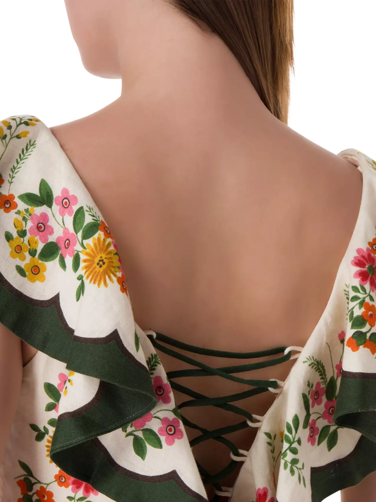 alemais elisabetta ruffle midi dress Alemais Elisabetta Ruffle Midi Dress Green Size 8