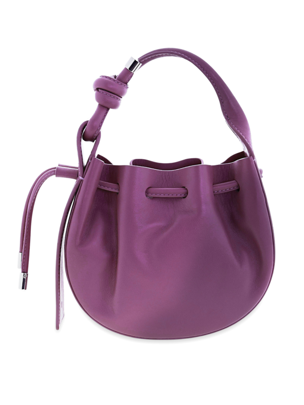 Purple Cinch Bag with a Hangman Knot Handle