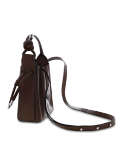 Chocolate Brown Cinch Bag with a Hangman Knot Handle