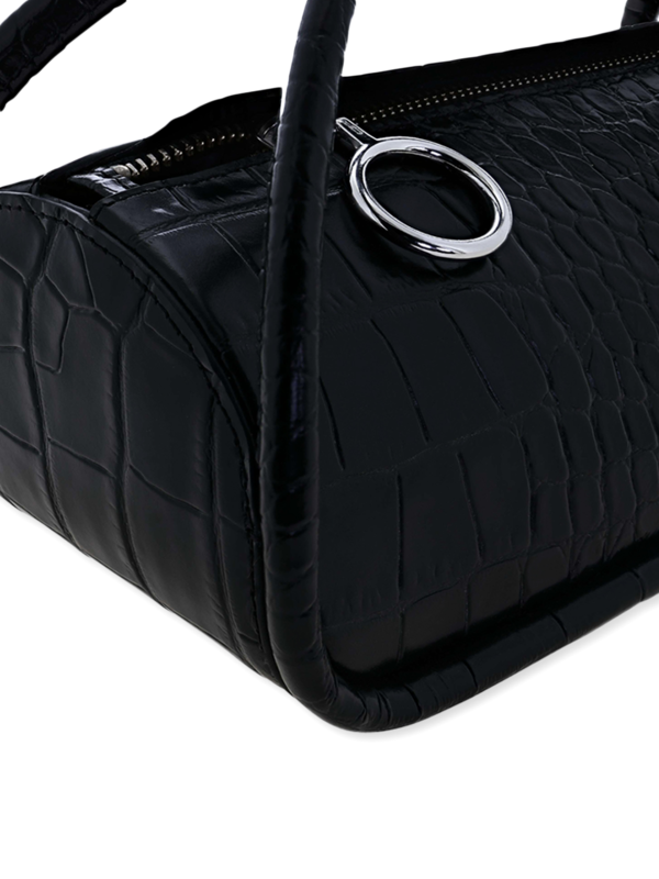 Alex Top Zip Croc Handbag