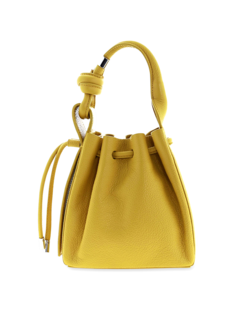 Mustard Yellow Cinch Bag with a Hangman Knot Handle