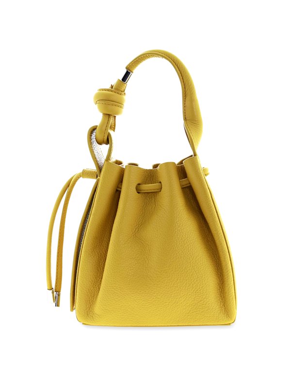 Mustard Yellow Cinch Bag with a Hangman Knot Handle