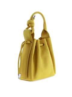 Mustard Yellow Cinch Bag with a Hangman Knot Handle