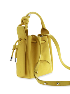 Mustard Yellow Cinch Bag with a Hangman Knot Handle