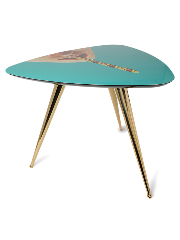 Blue 3-legged Table