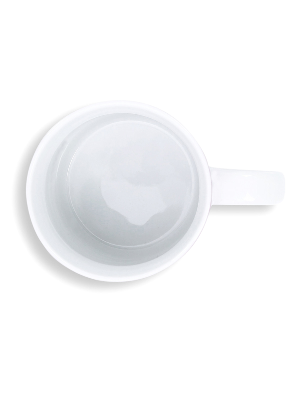 Colored Coffee Mug with Vintage Peace Sign Print