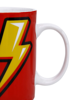 Colored Coffee Mug with Vintage Lightning Bolt Print