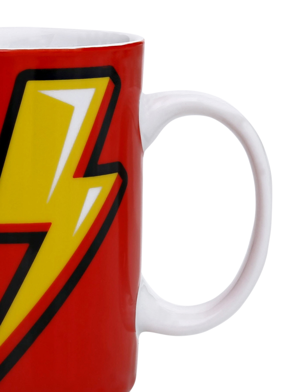 Colored Coffee Mug with Vintage Lightning Bolt Print