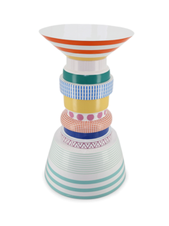 طاولة نوفا جيلبيرتو من بوسا بلون أبيض لامع وألوان