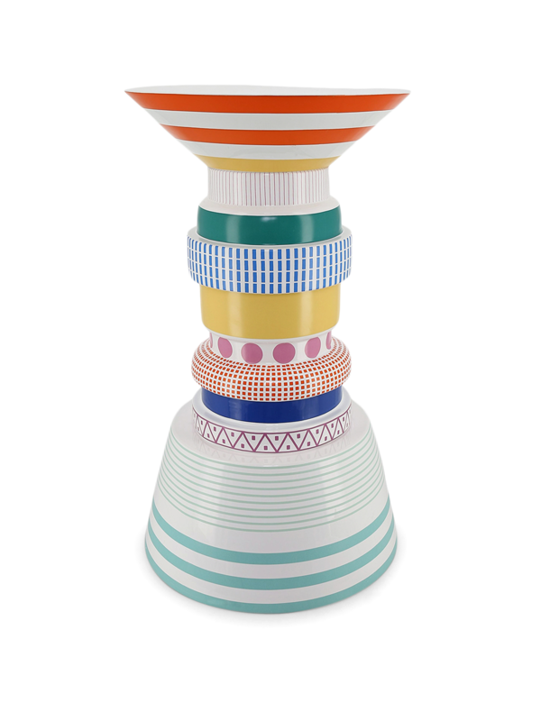 طاولة نوفا جيلبيرتو من بوسا بلون أبيض لامع وألوان