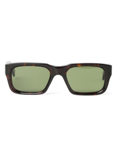 Solid Green Square Frame Sunglasses