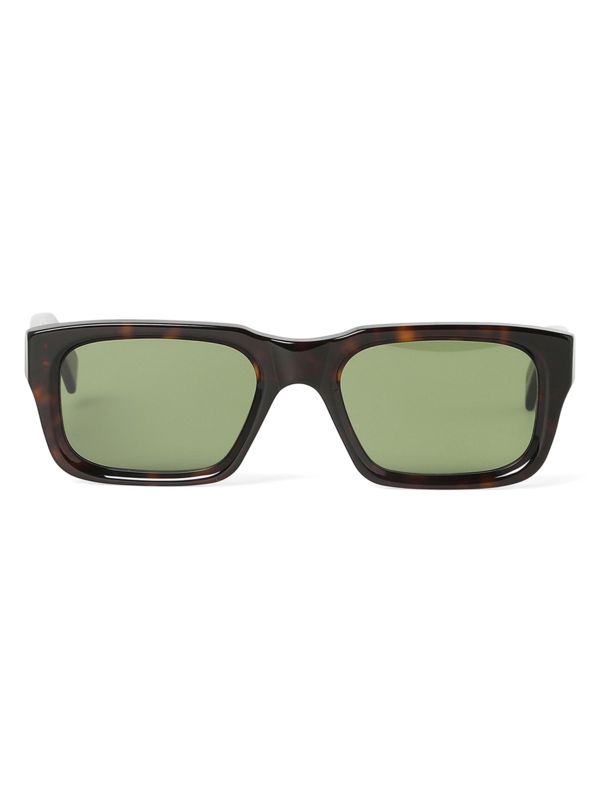 Solid Green Square Frame Sunglasses